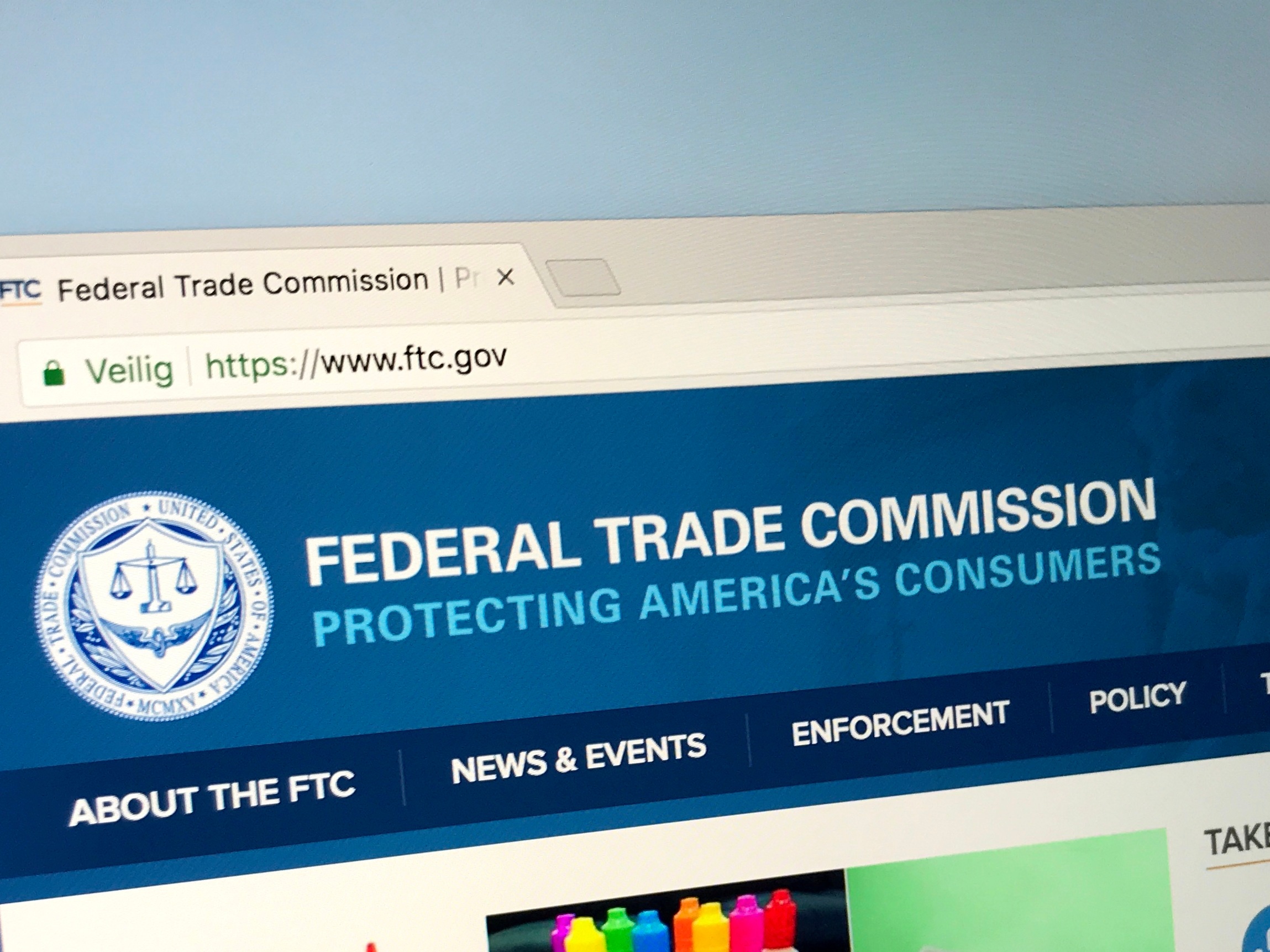 A screenshot of the FTC website and how it supports personal finance education.