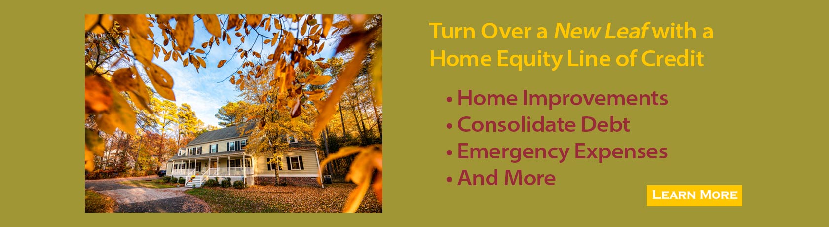 Turn Over a New Leaf with a Home Equity Line of Credit